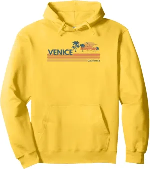 Venice Beach California Summer Palm Tree Men Women Pullover Hoodie