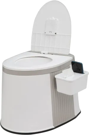 VINGLI Portable Toilet, Commode with 5 Gallon Bucket Inner, Lightweight Camping RV Toilet for Adult, Kids, Boat, Van, Travel (Classic)