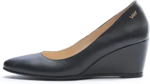 VISCATA Verona Women's Leather Wedge, Spain Handmade Casual Pump Comfortable Shoes with a Sturdy All Natural 2.5” Wedge. Made with Cushioned Leather Insole and Lined with Premium Leather