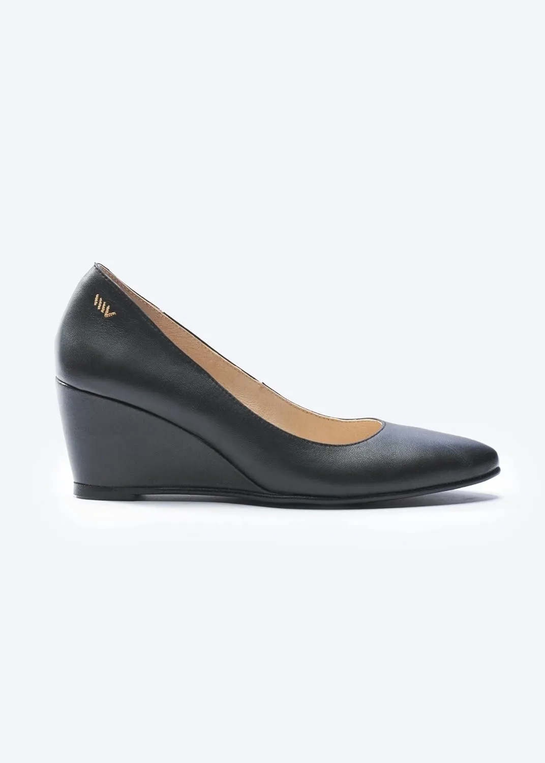 VISCATA Verona Women's Leather Wedge, Spain Handmade Casual Pump Comfortable Shoes with a Sturdy All Natural 2.5” Wedge. Made with Cushioned Leather Insole and Lined with Premium Leather