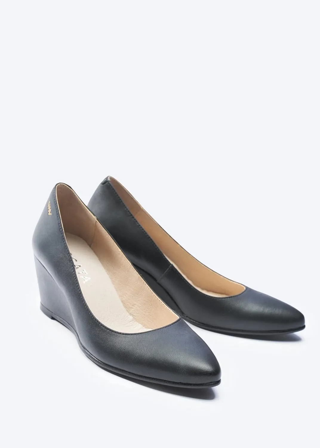 VISCATA Verona Women's Leather Wedge, Spain Handmade Casual Pump Comfortable Shoes with a Sturdy All Natural 2.5” Wedge. Made with Cushioned Leather Insole and Lined with Premium Leather