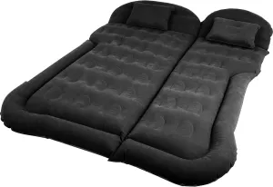 Wakeman Inflatable Mattress - Car Air Mattress for SUV or Tent with Aux Outlet Pump and 2 Inflatable Pillows - Car Camping Gear Outdoors (Black)