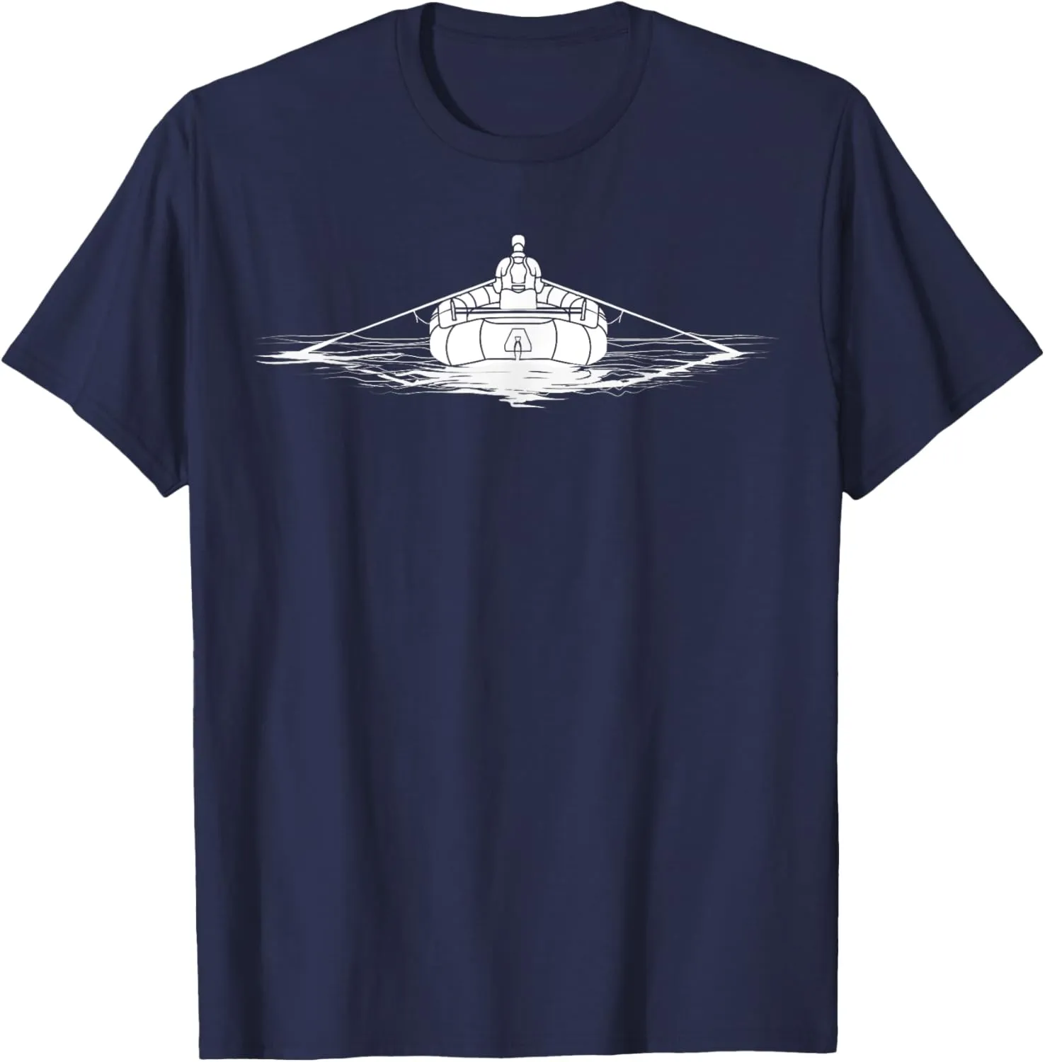 White Water Rapids River Raft Oar Boat Rafting Graphic T-Shirt