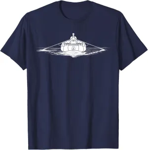 White Water Rapids River Raft Oar Boat Rafting Graphic T-Shirt