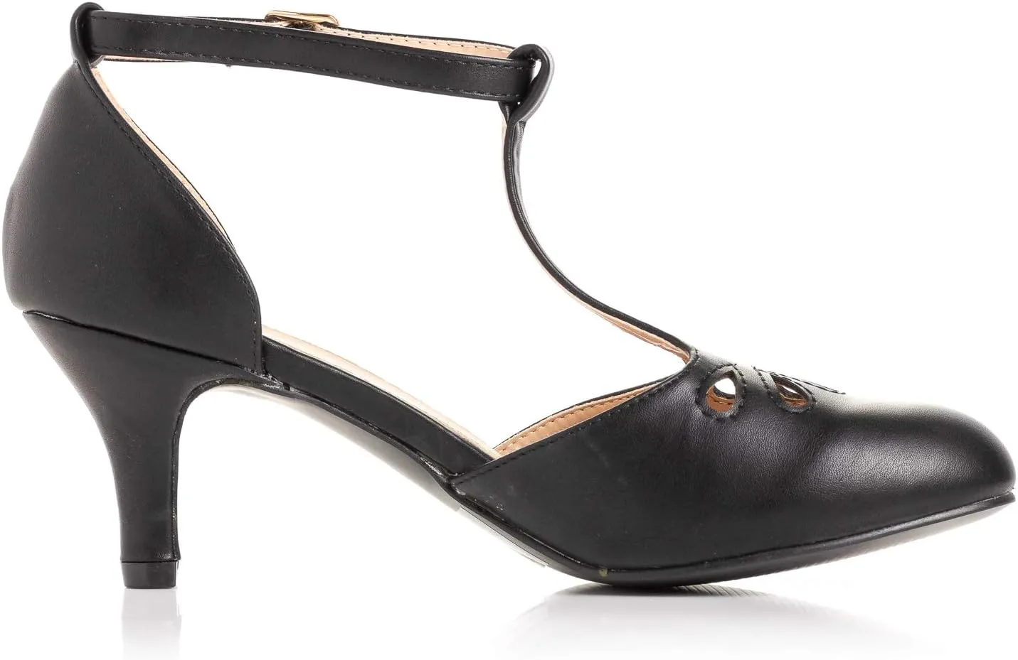 Women's Jamie-01 Vintage Round Toe T-Strap Mary Jane Costume Dress High Heel Swing Shoe with Sexy 3" Heel for Every Flapper