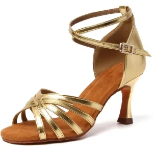 Women's Latin Salsa Dance Shoes Ballroom Performance Professional Practice Dancing Shoes,Model 802QB