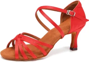 Women's Professional Latin Dance Shoes Open Toe Ballroom Salsa Practice Dance Performance Shoes
