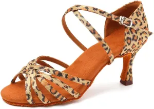 Women's Professional Latin Dance Shoes Open Toe Ballroom Salsa Practice Dance Performance Shoes
