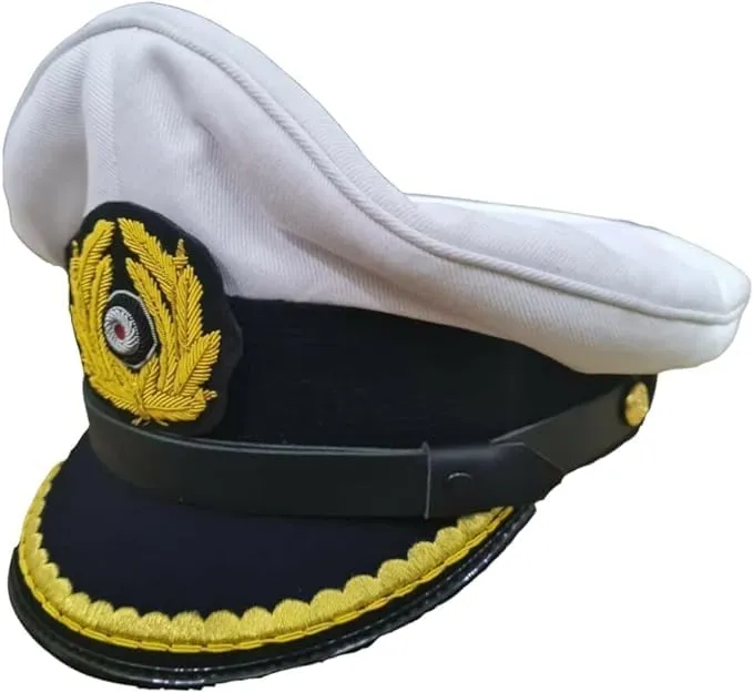 WWII German Navy U-Boat Senior Officer (Kriegsmarine) Visor Cap, White