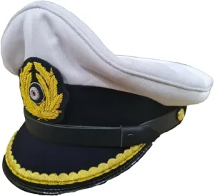 WWII German Navy U-Boat Senior Officer (Kriegsmarine) Visor Cap, White