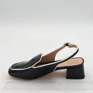 YDN Women Closed Square Toe Block Low Heels Slingback Formal Loafer Dressy Shoes